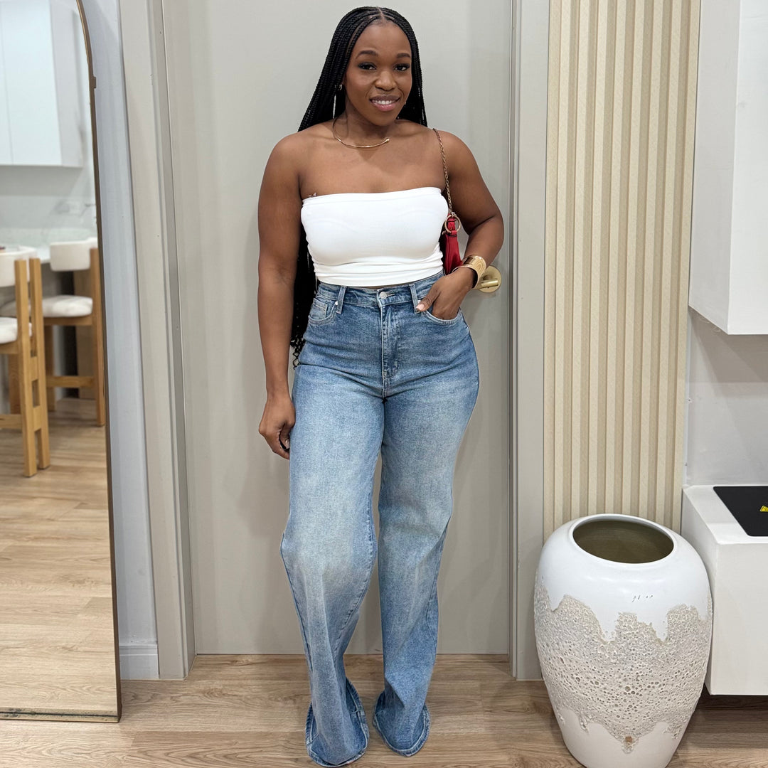 Decker wide leg denim pants