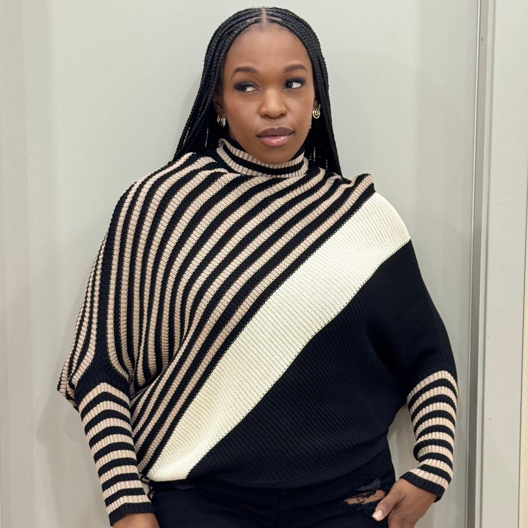 Via mock neck top