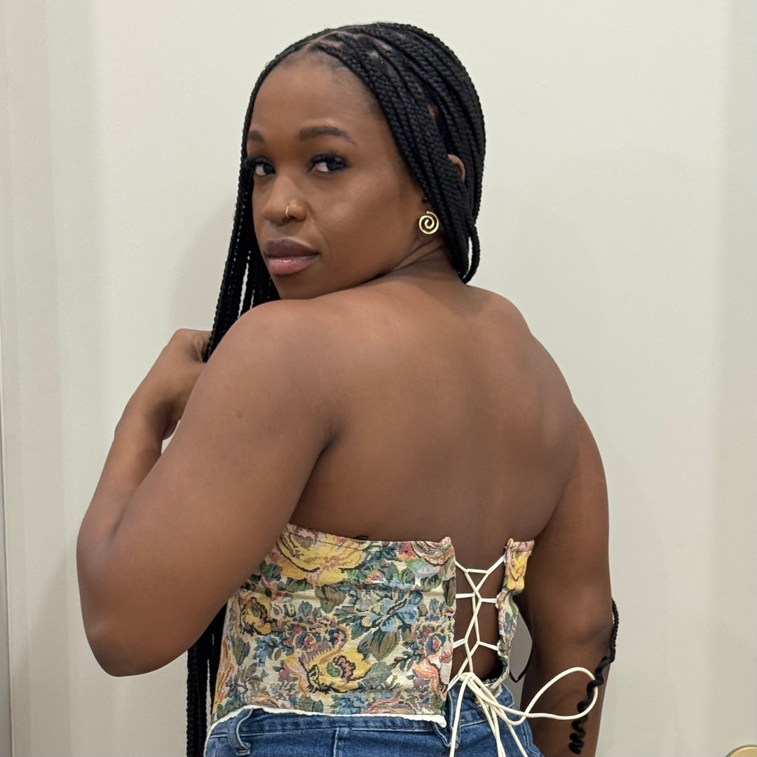 Outta line  corset top