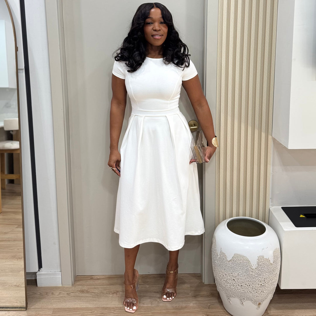 Honor Roll midi flare dress