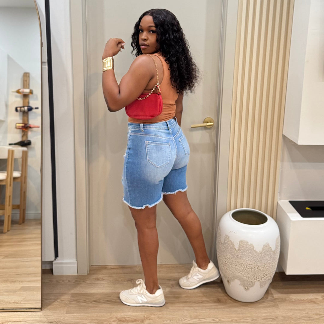 Parker distressed denim Jorts