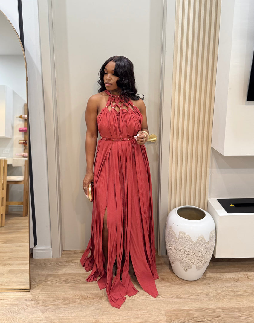 Orea' fringe maxi dress