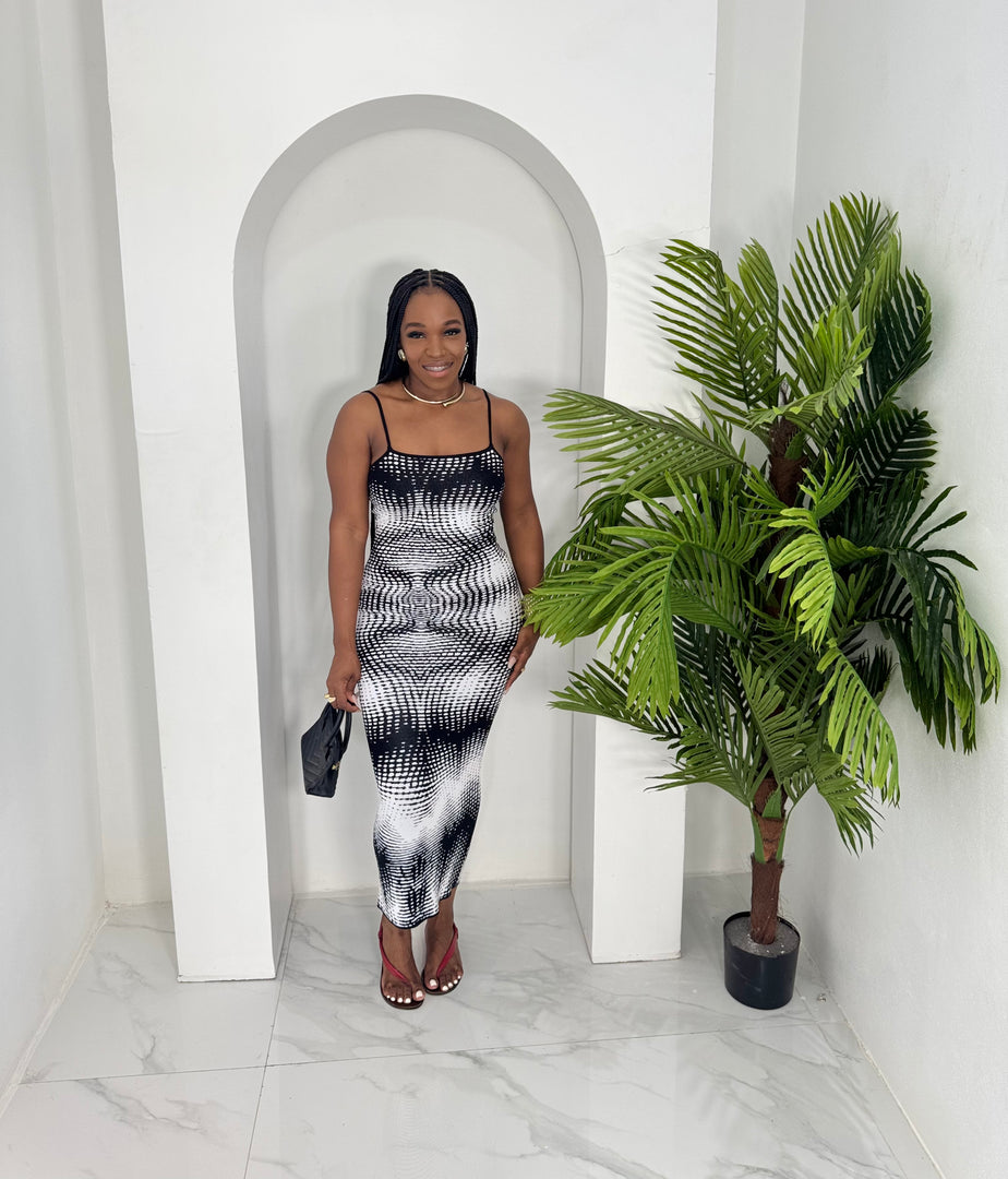 Abeni abstract midi dress