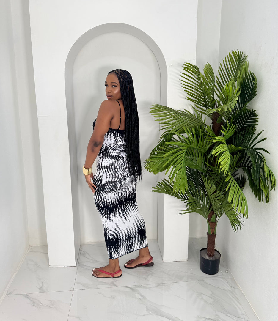 Abeni abstract midi dress