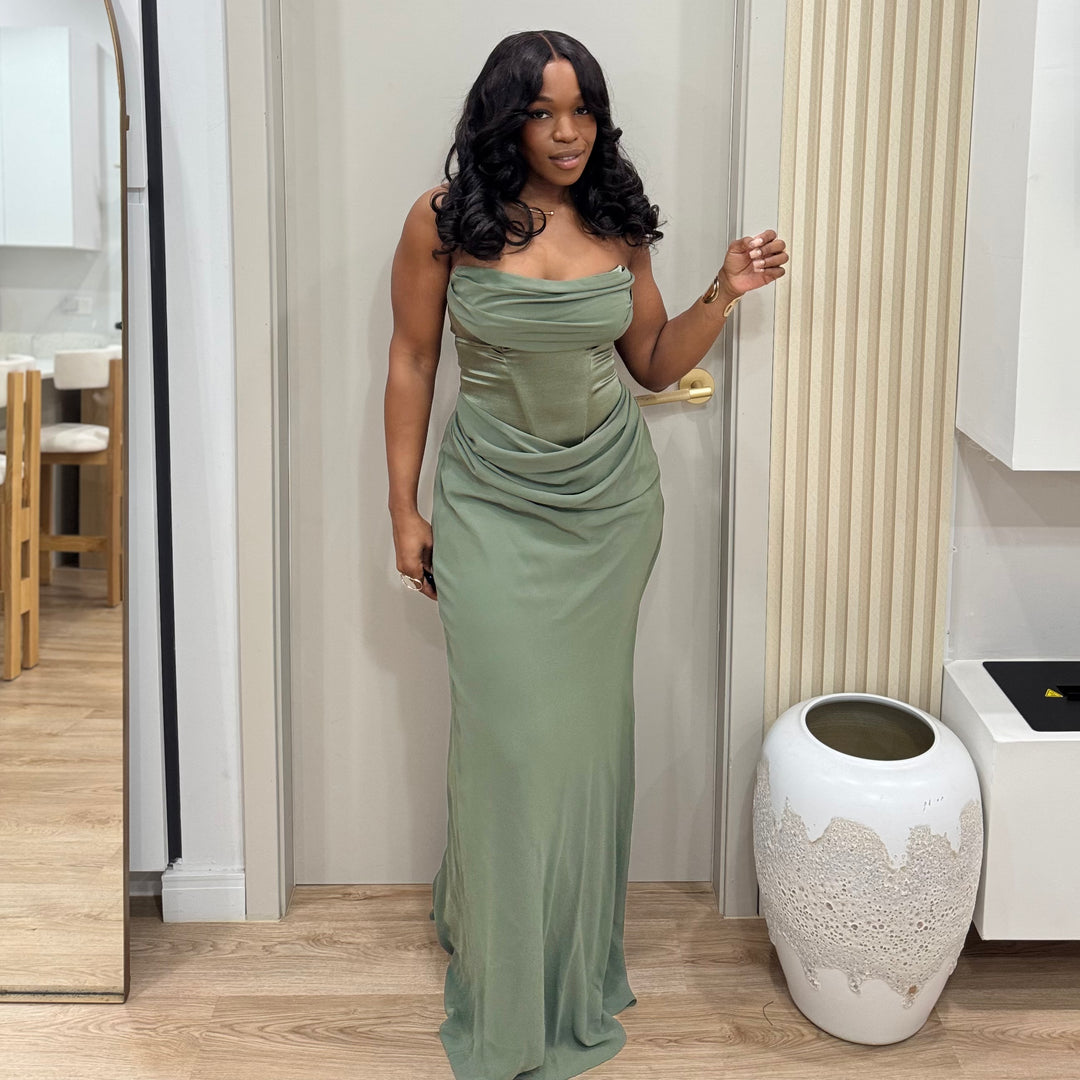 The Duchess corset maxi dress