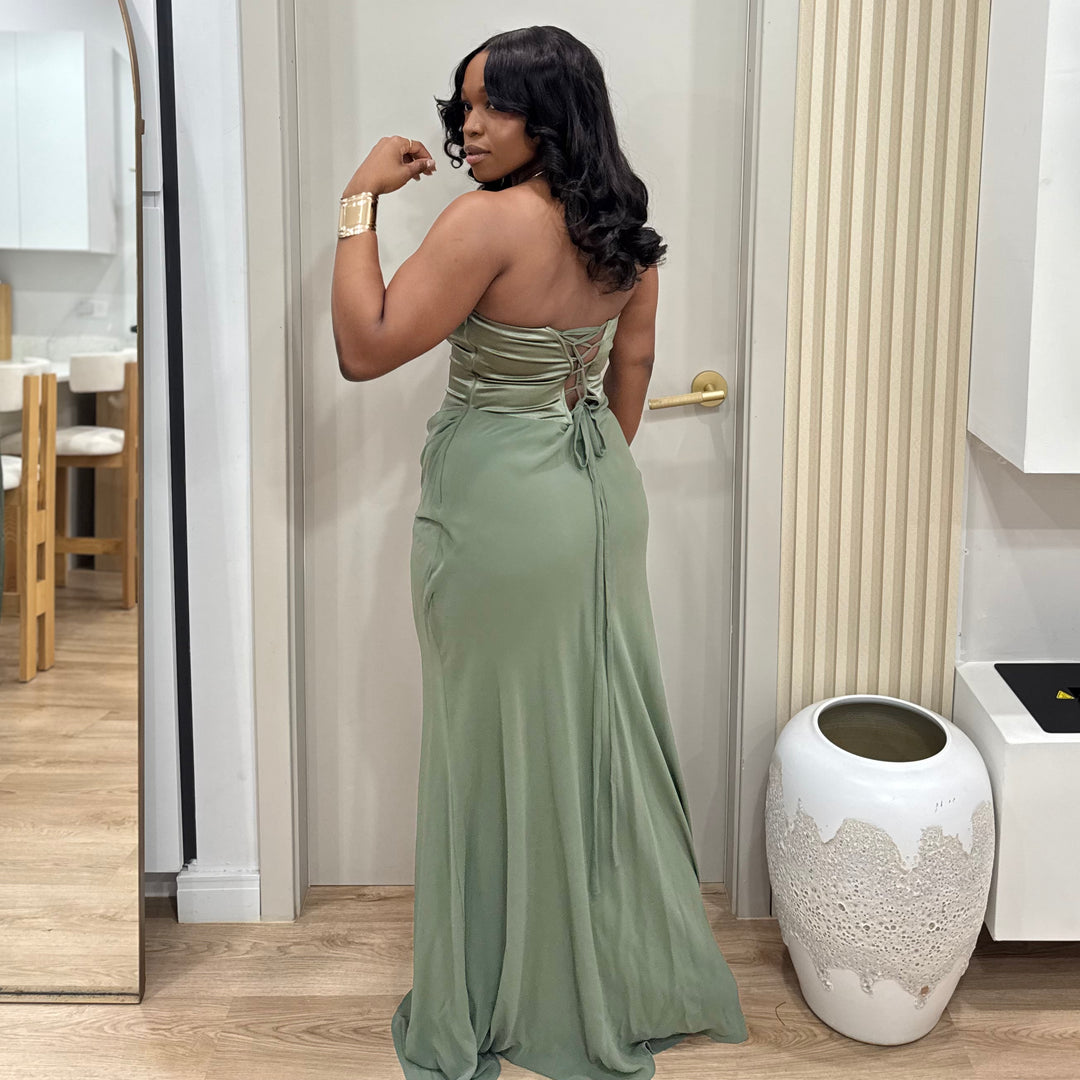 The Duchess corset maxi dress