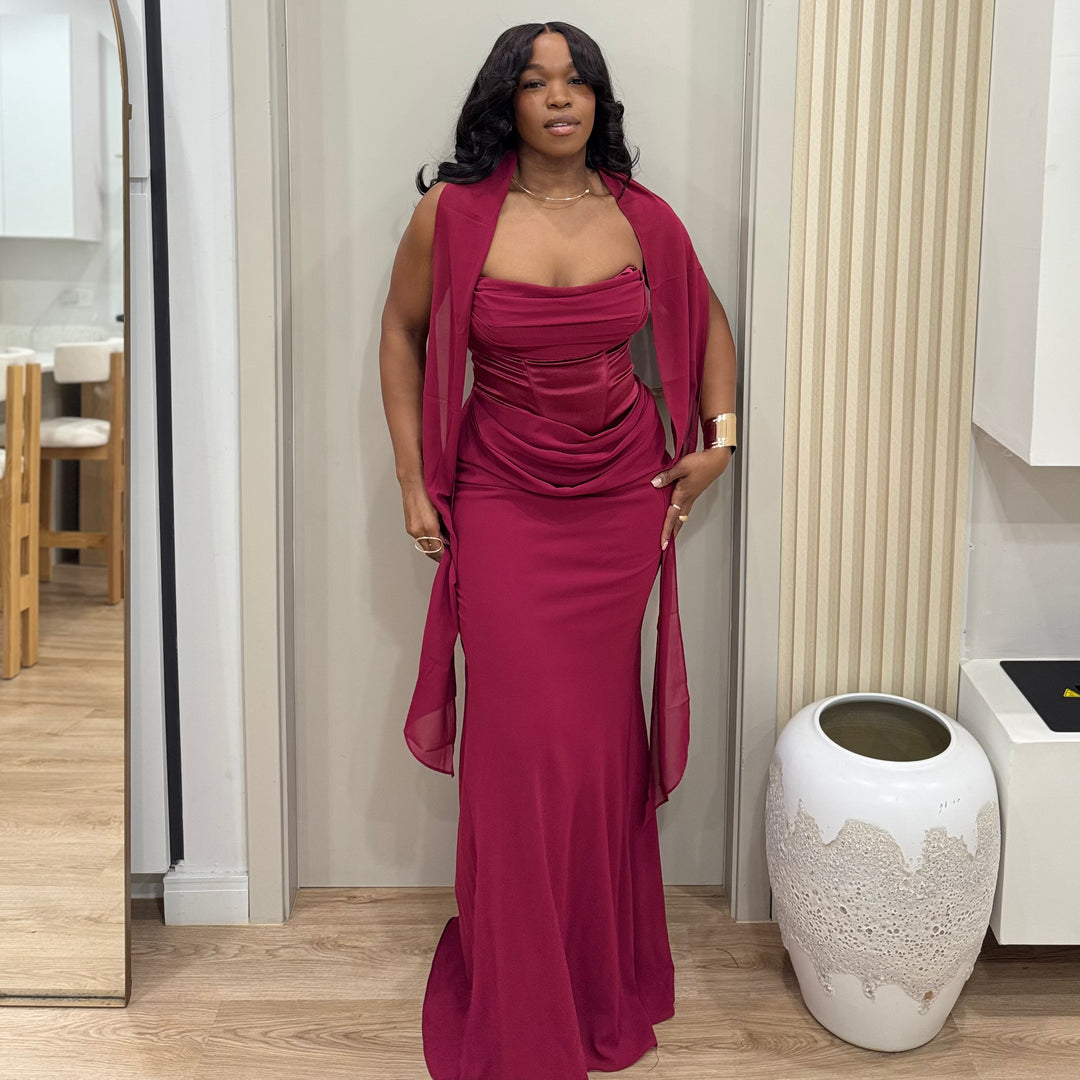 The Duchess corset maxi dress
