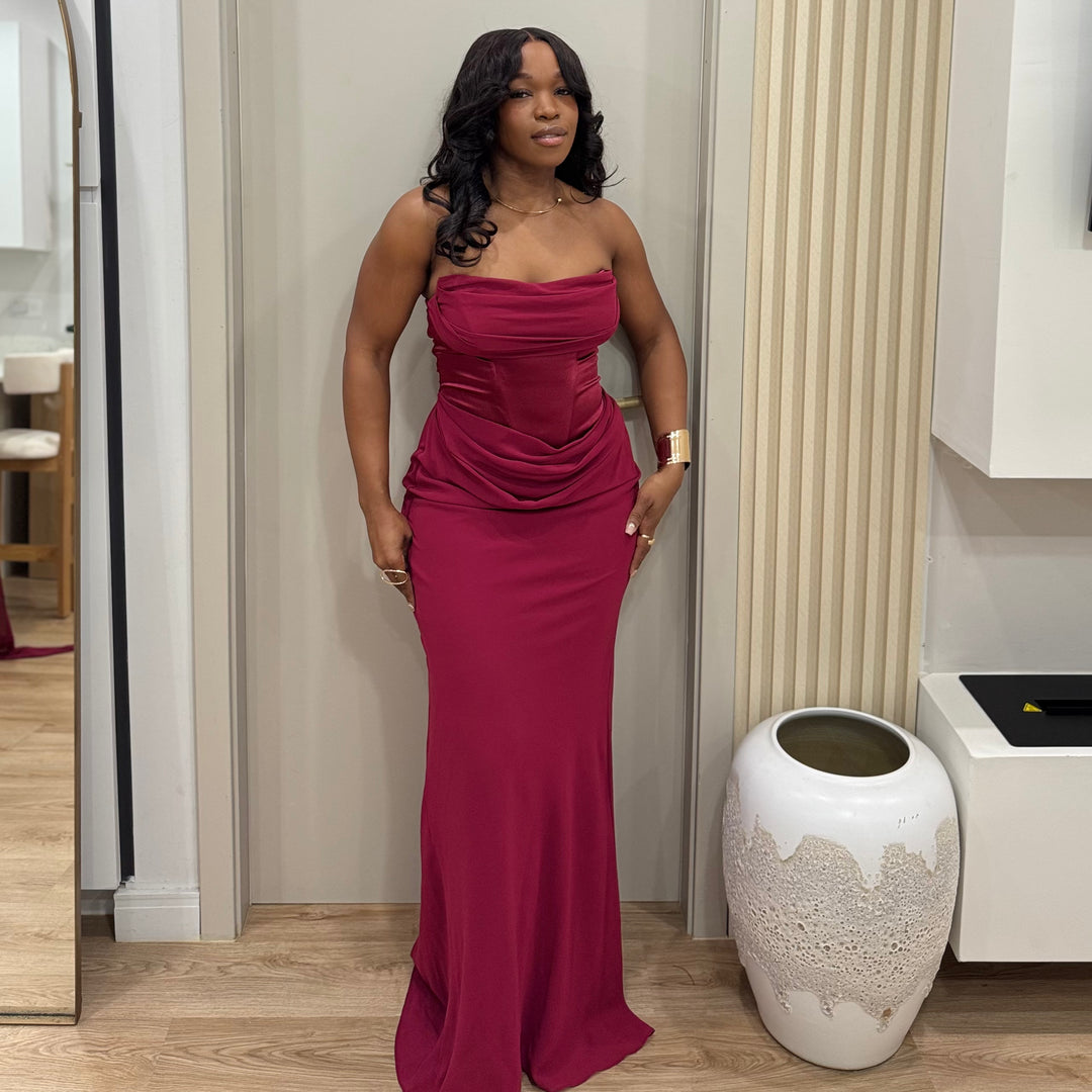 The Duchess corset maxi dress