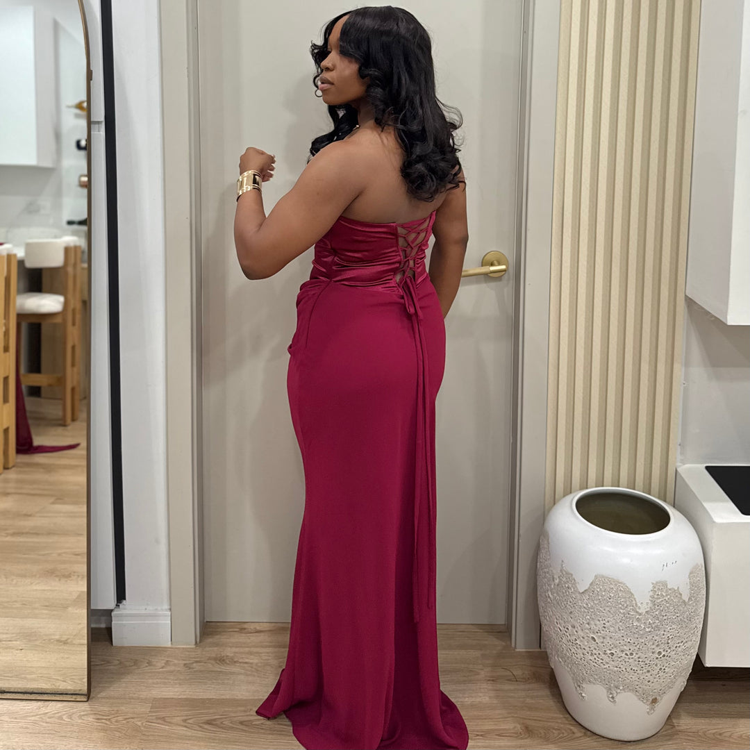 The Duchess corset maxi dress