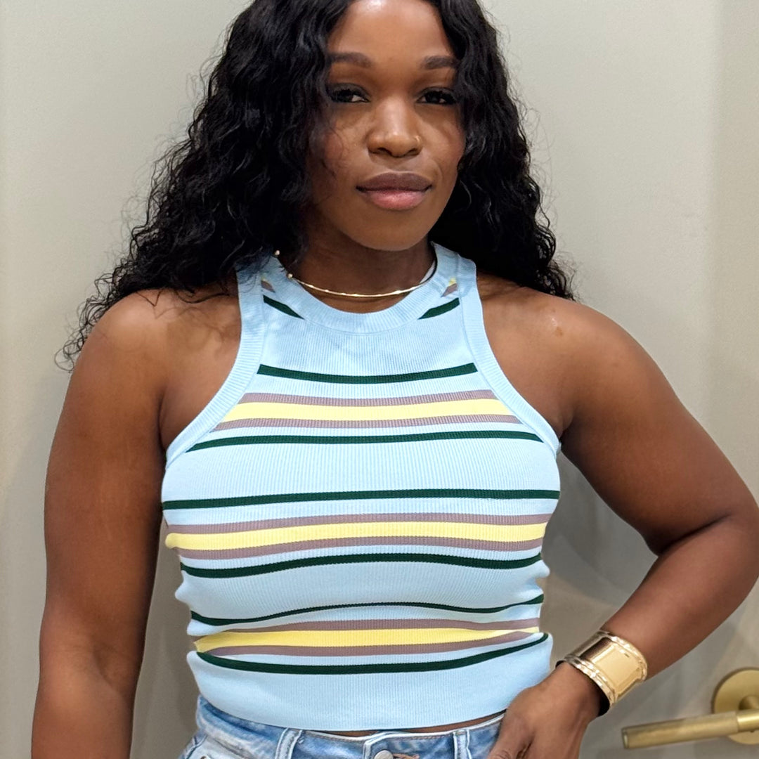 Warm days stripe top