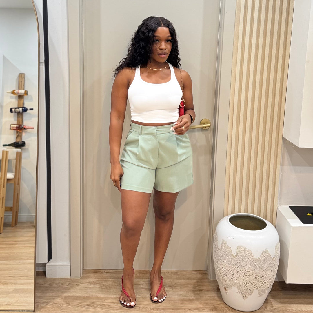 Cote' pleated shorts