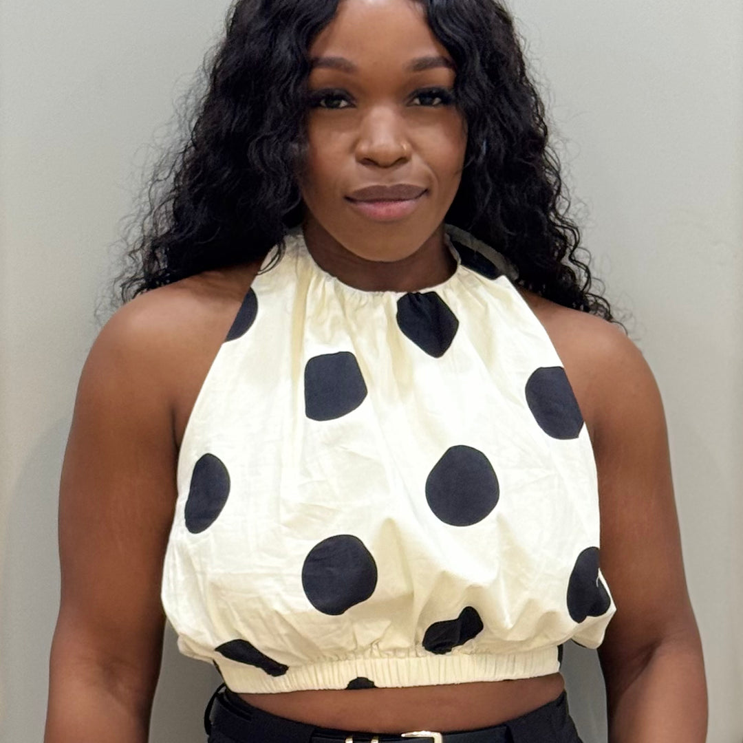 Bon bon  polka dot alter top