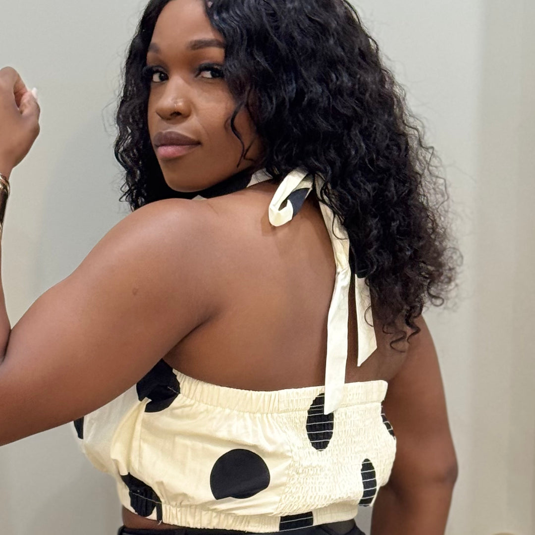 Bon bon  polka dot alter top