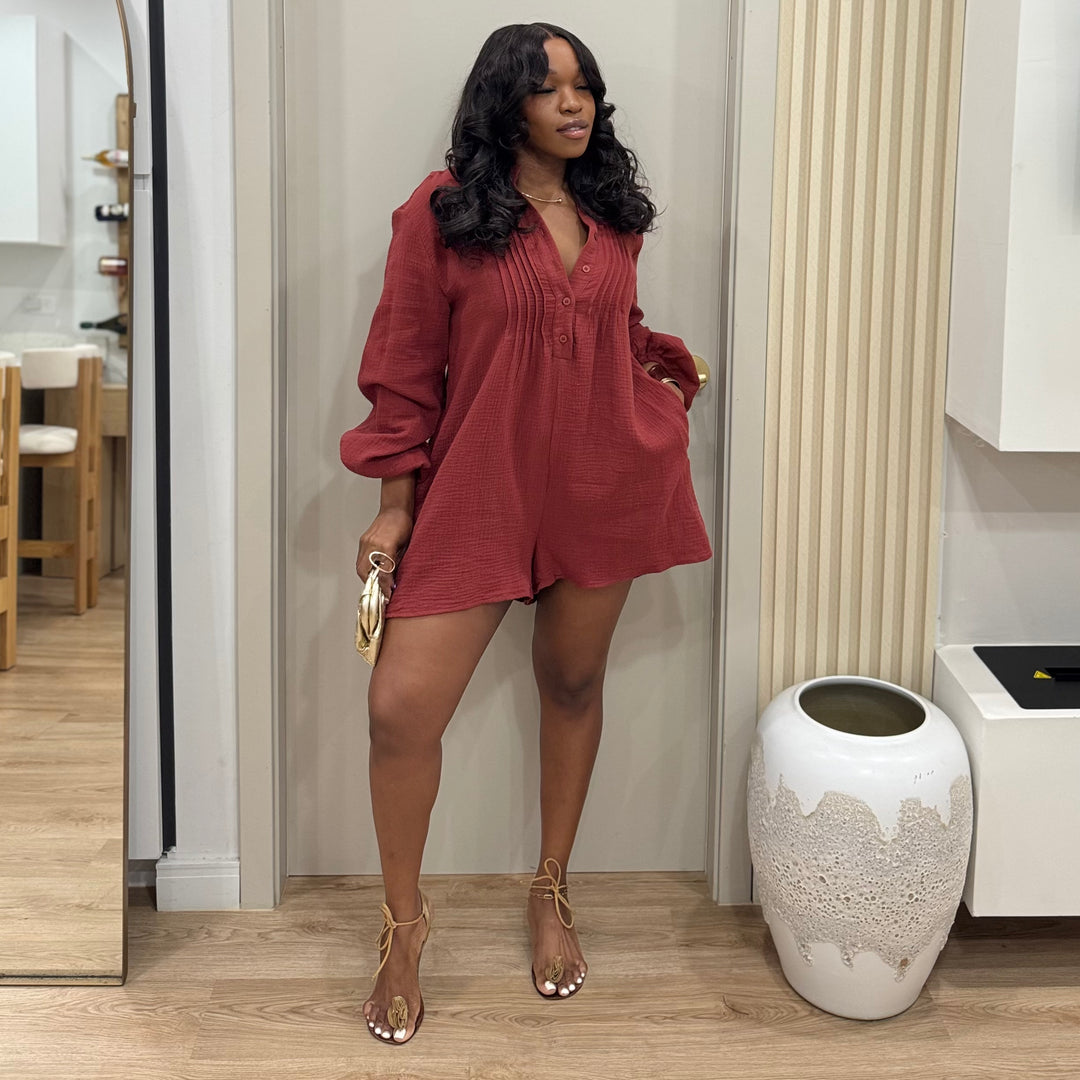 Sunday Social woven romper