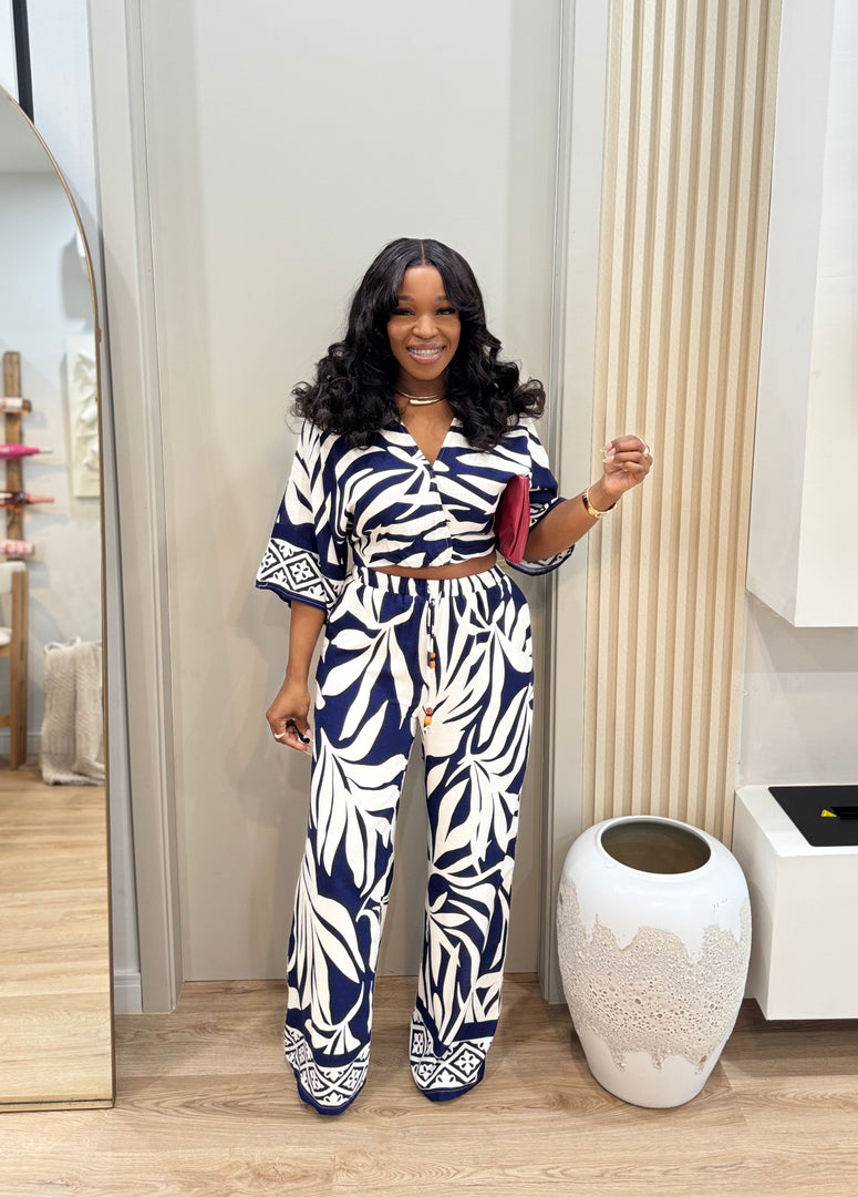 Kalisa printed 2 piece pants set