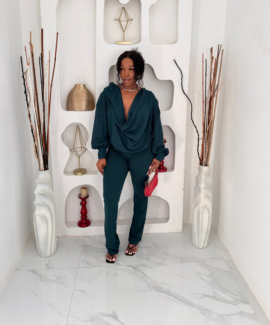 Bellarose deep plunge jumpsuit