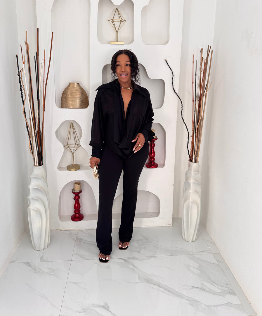 Bellarose deep plunge jumpsuit