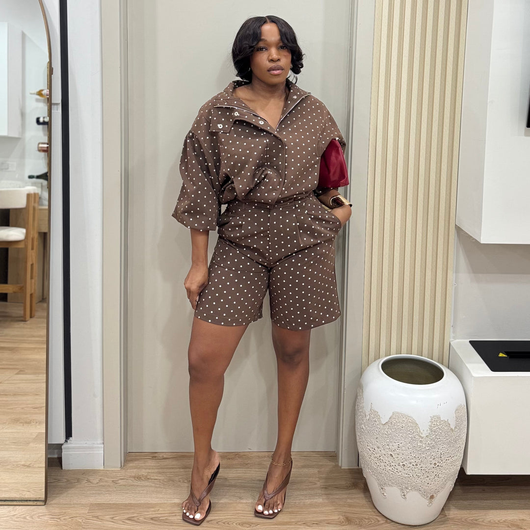 Devyn polka dot co ord set