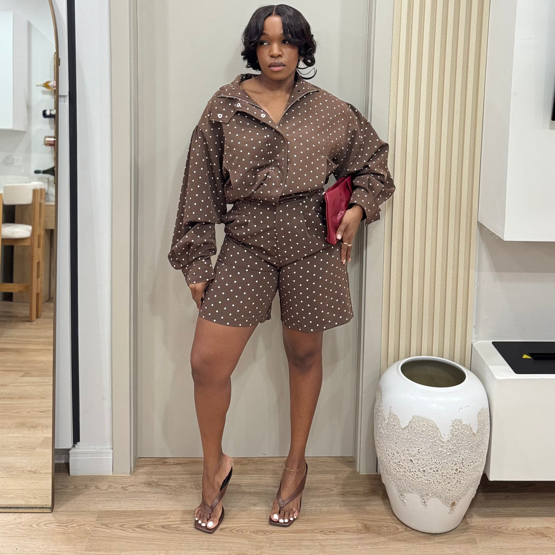 Devyn polka dot co ord set