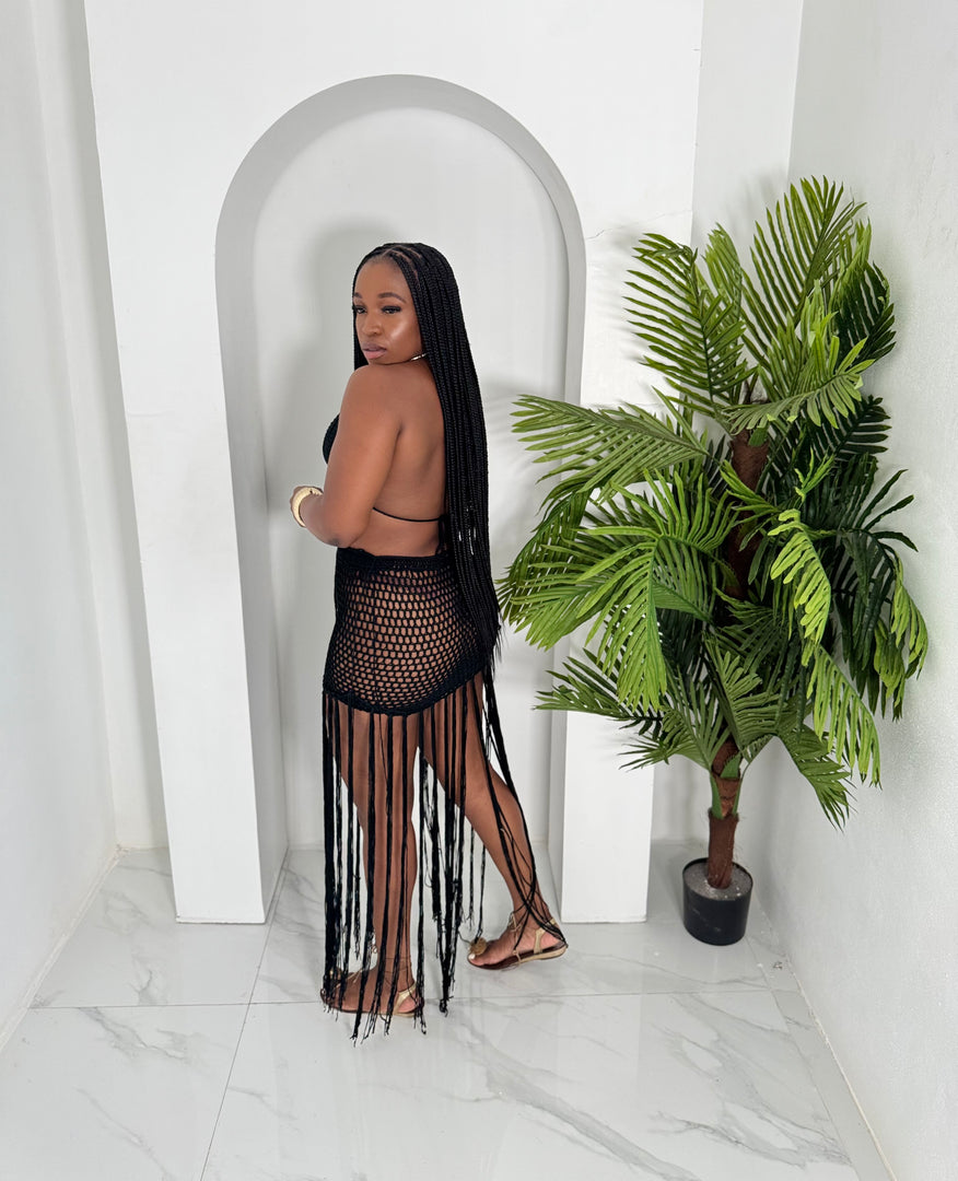 Foreign Ting crochet skirt set