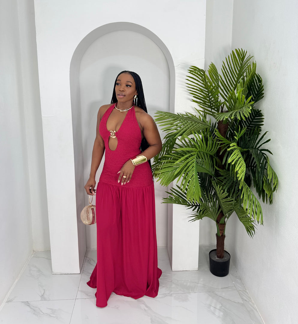 Oasis Femme O ring maxi alter  dress