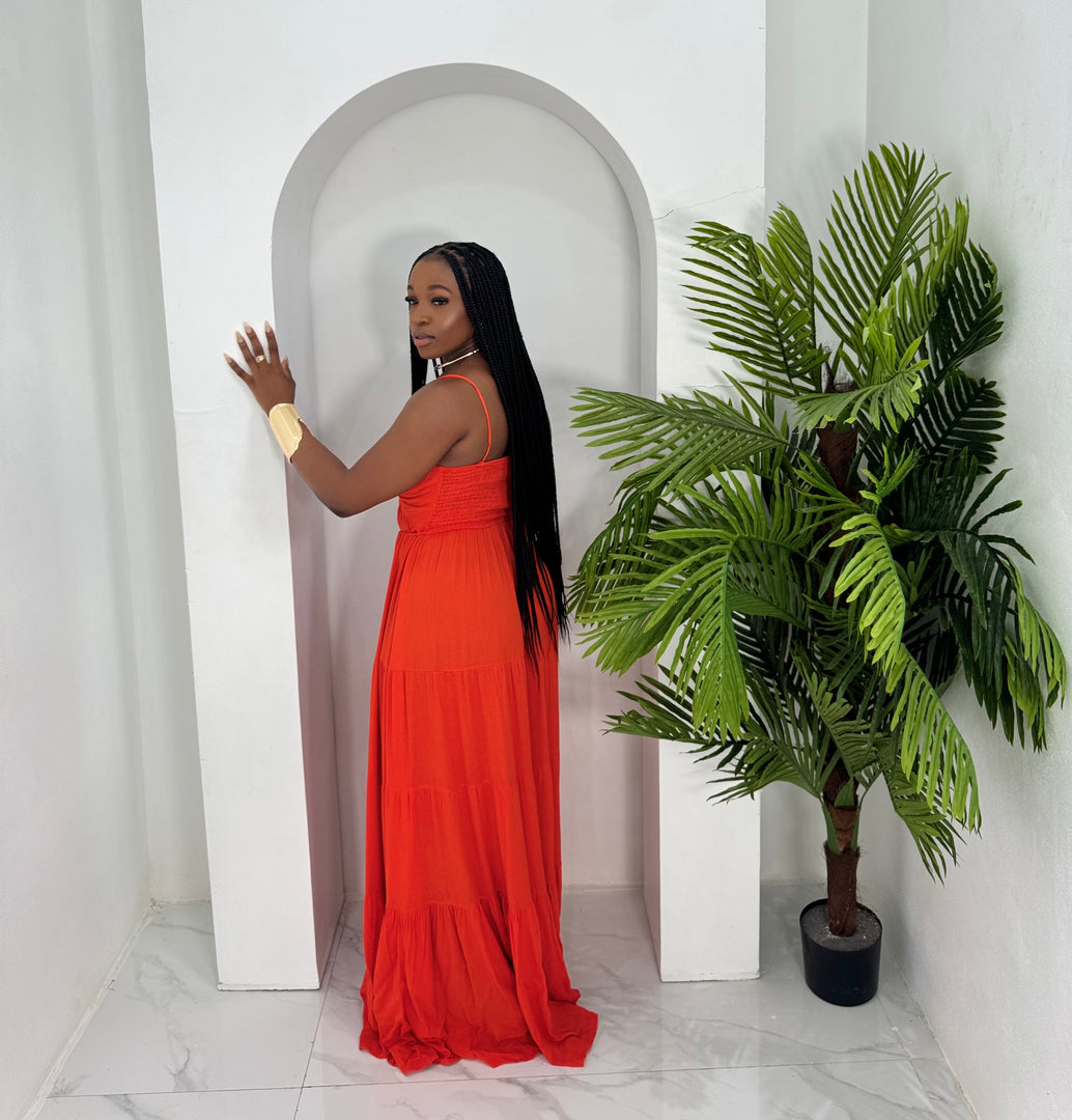 Twilight drape maxi dress