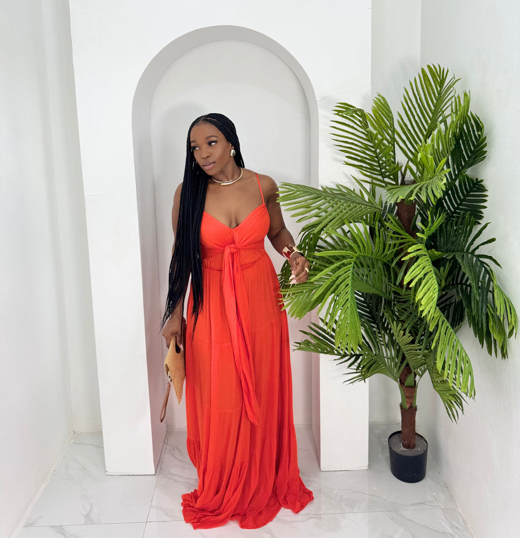 Twilight drape maxi dress