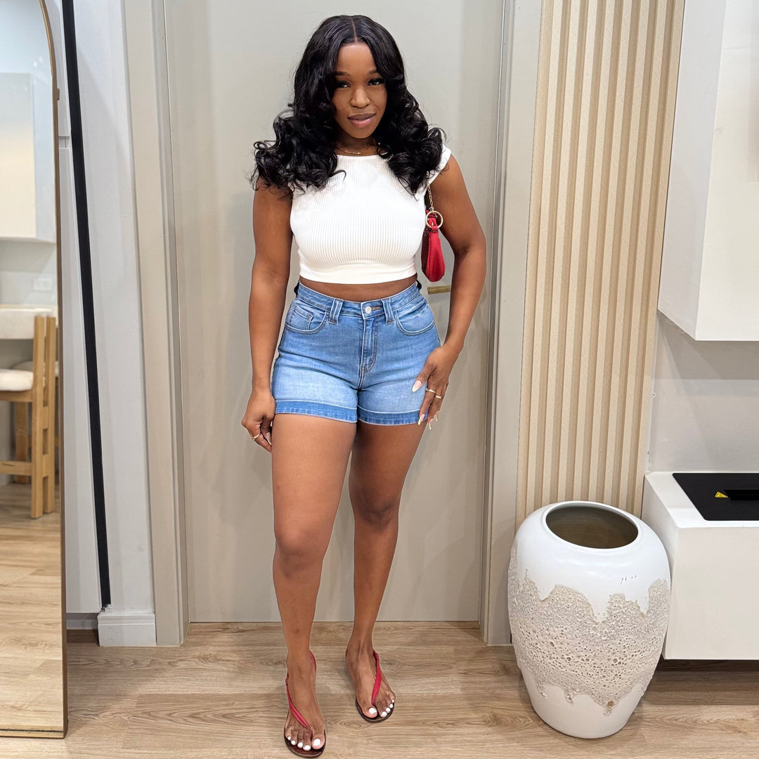 Summer crush denim shorts