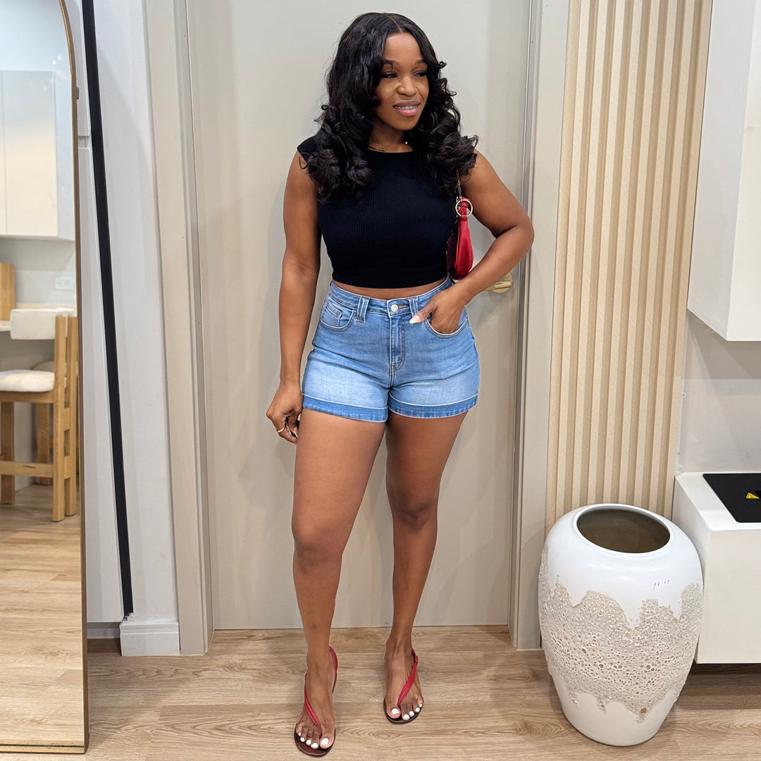 Summer crush denim shorts
