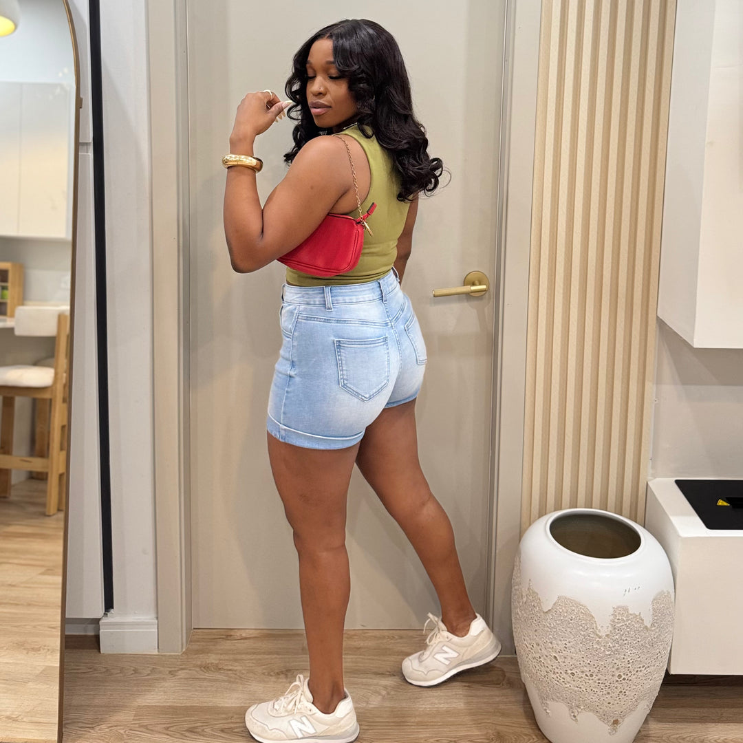 Baby Blue denim shorts (light)