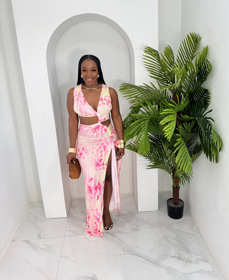 Pink Passion cut out dress