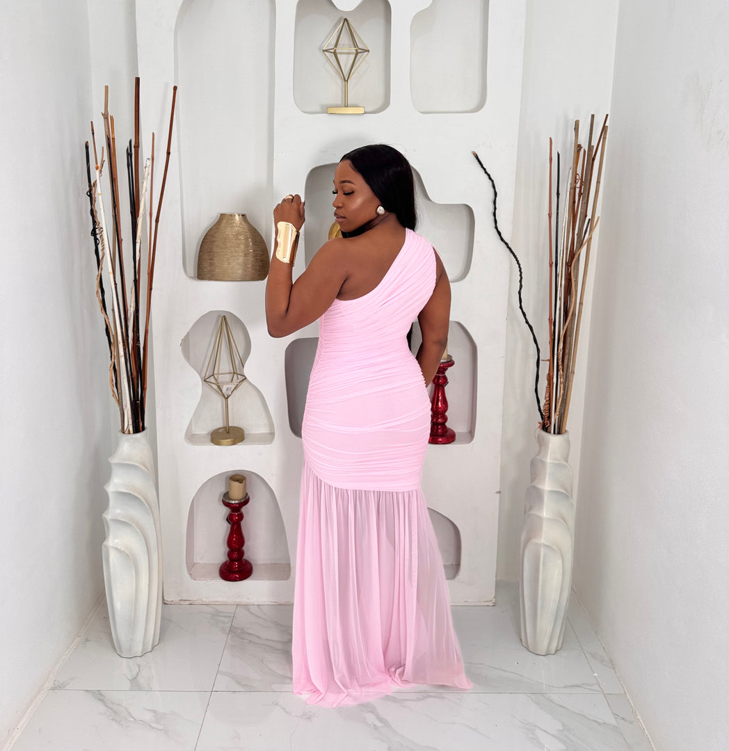 Solea ruched maxi dress