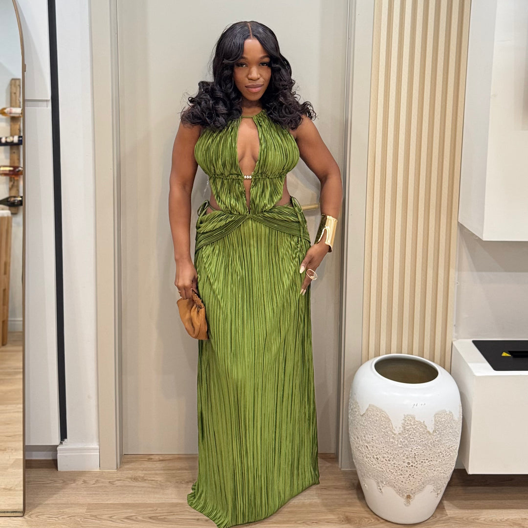 Bahama Breeze cut out maxi dress