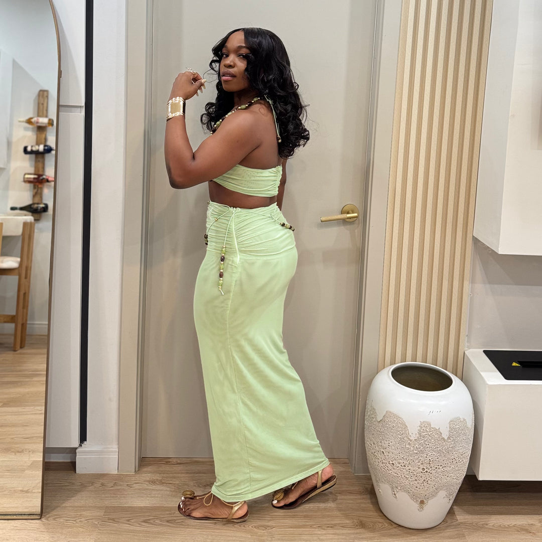 Aster 2 piece beaded skirt set