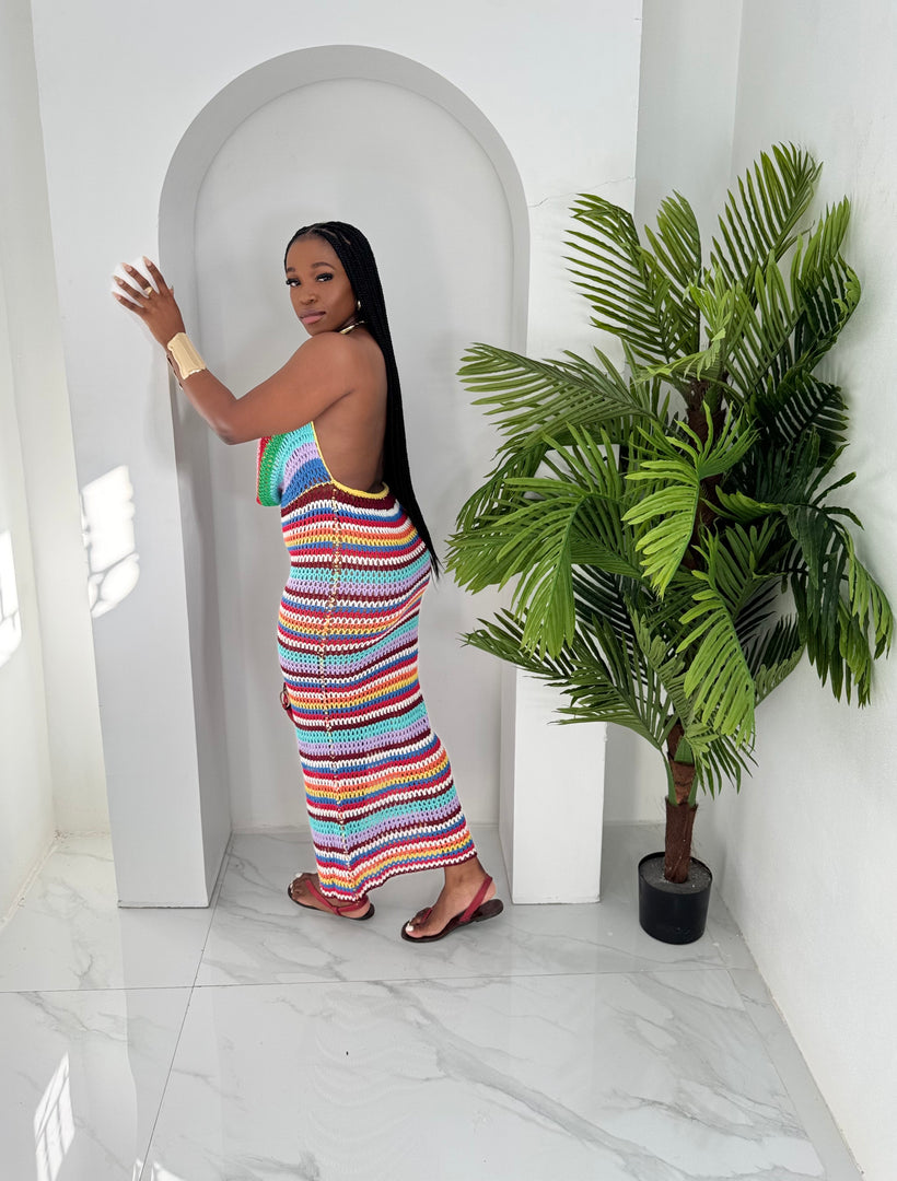 Riot in Rio crochet coverup dress