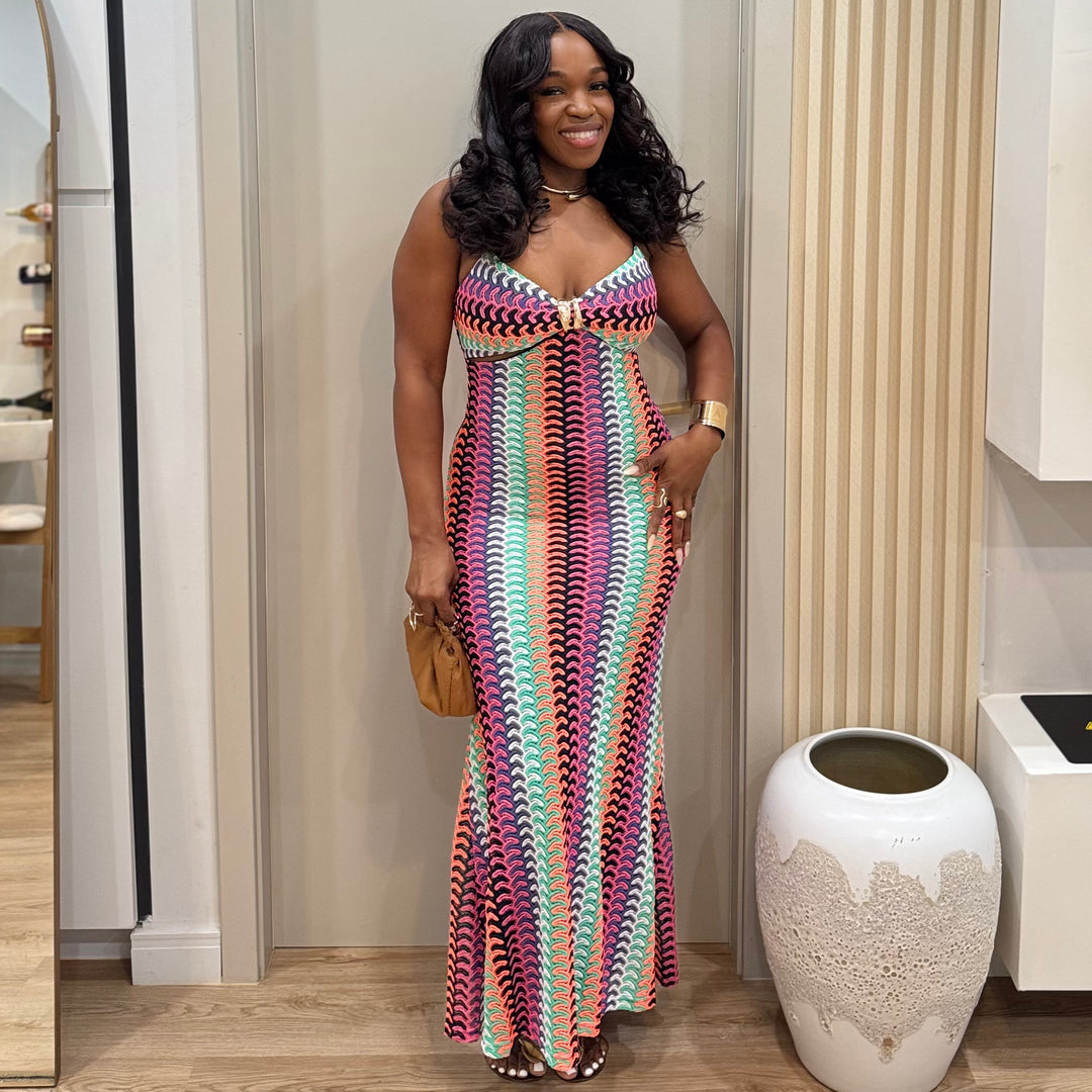 Essynce Crochet midi dress