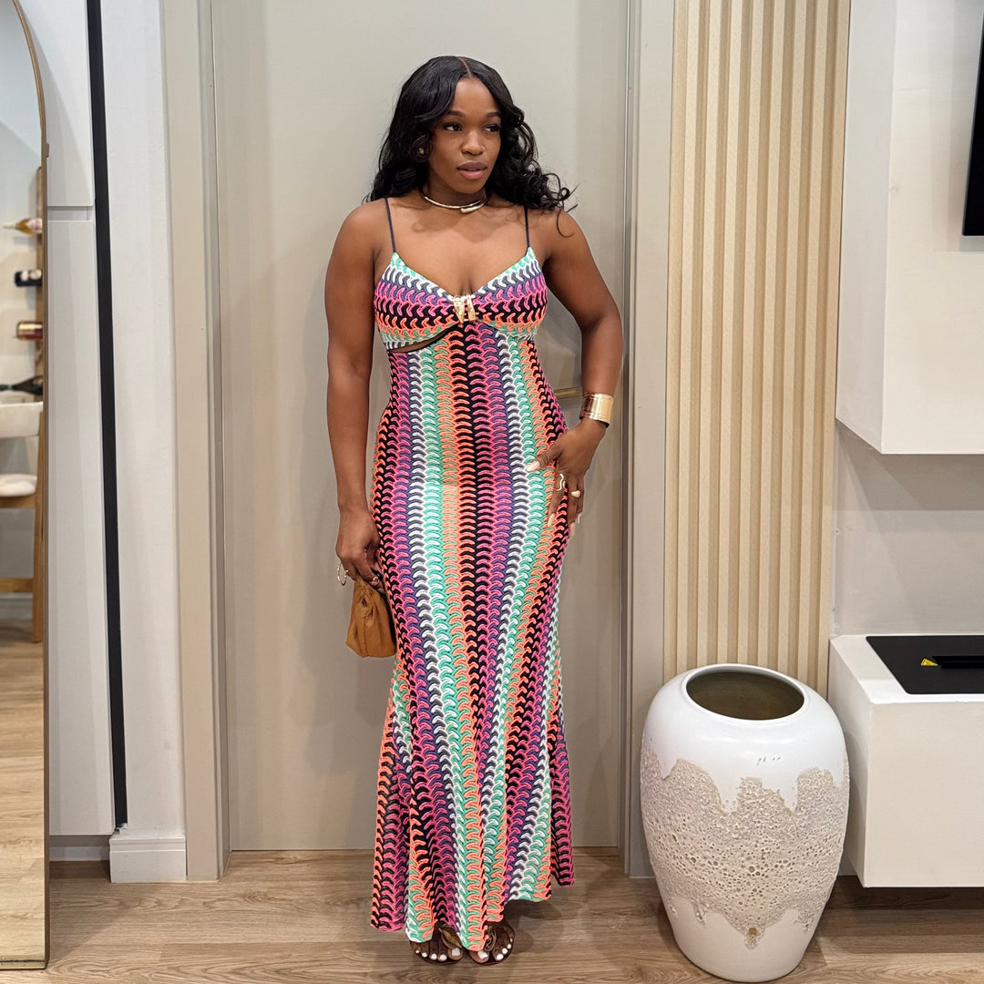 Essynce Crochet midi dress