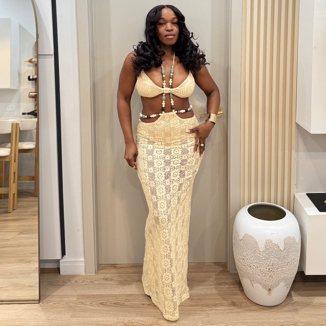 Villa verde crochet maxi dress