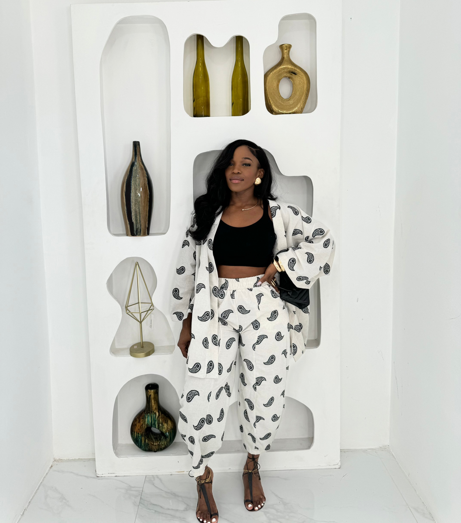 Rich Aunty kaftan pants set