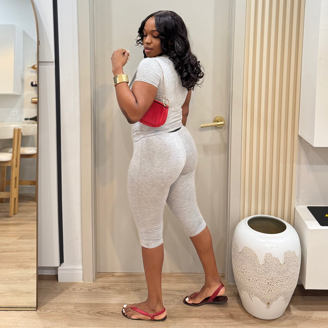Onda draped capri set