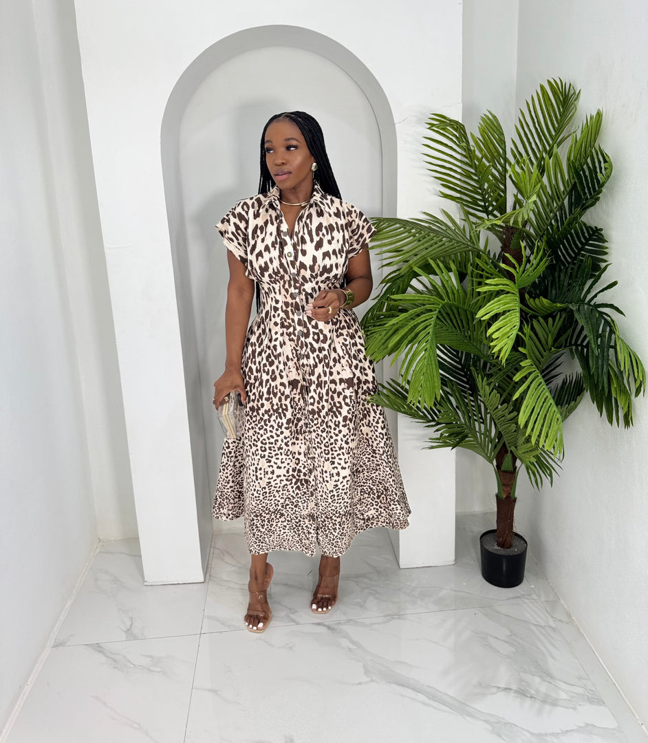 Feral Chic leopard denim dress