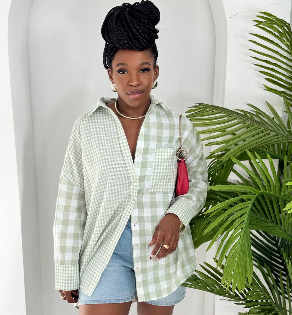 Cool Edge Plaid top