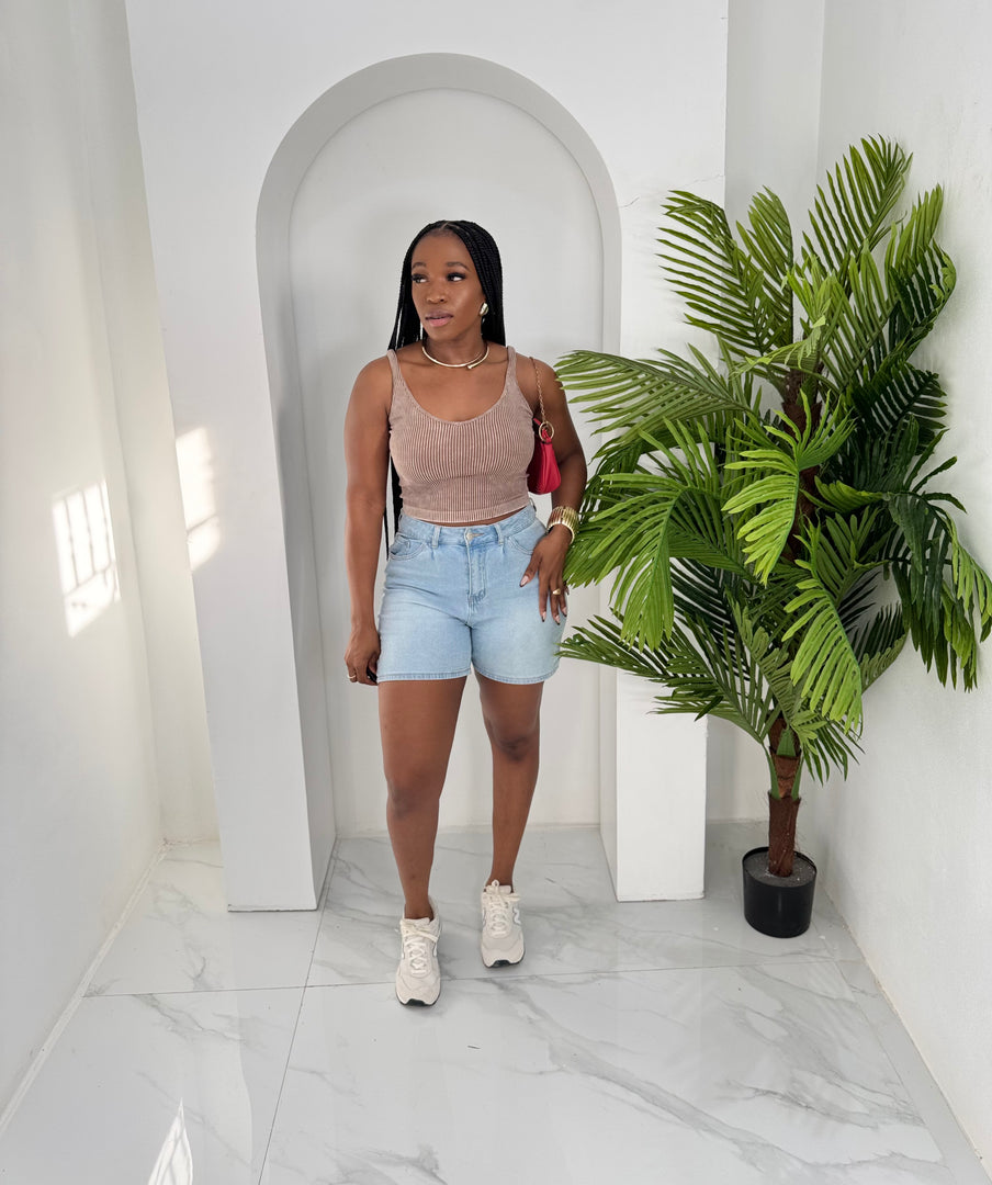 Street Chic denim Bermuda shorts