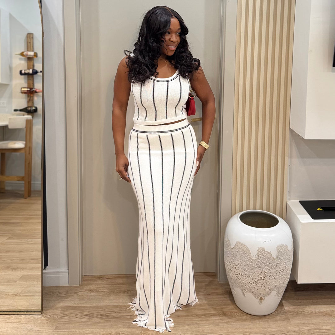 Rose' picnic 2 piece skirt set