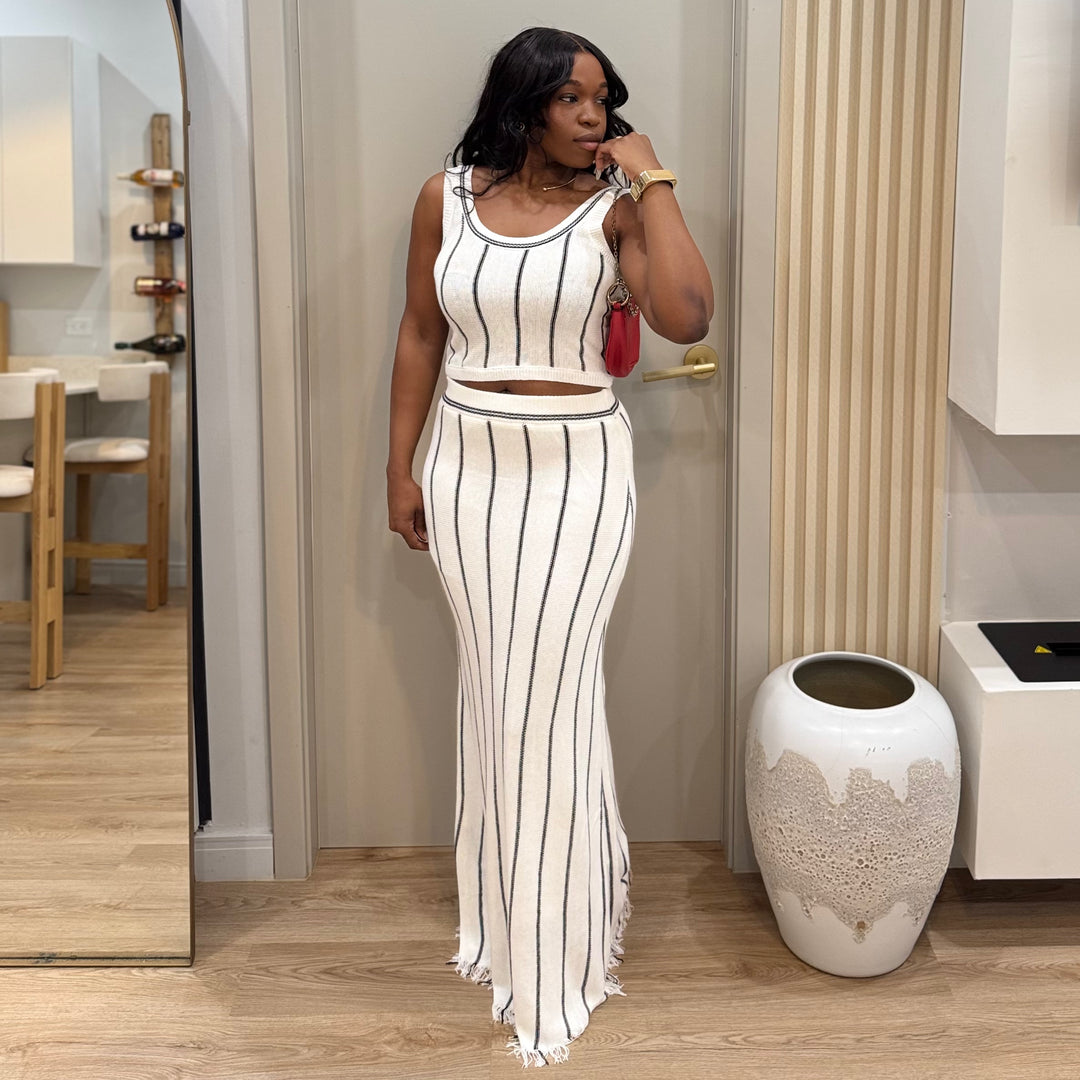 Rose' picnic 2 piece skirt set