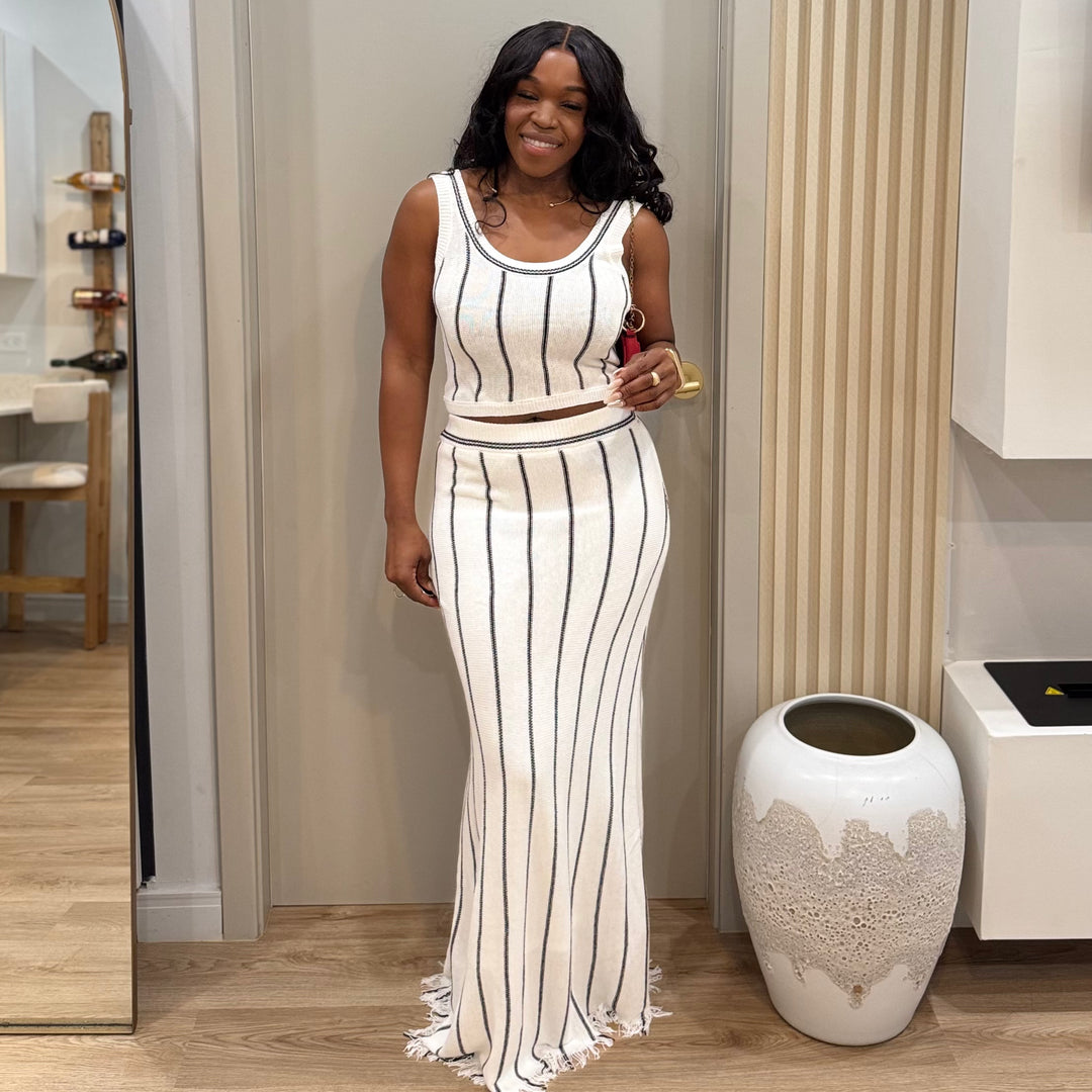 Rose' picnic 2 piece skirt set