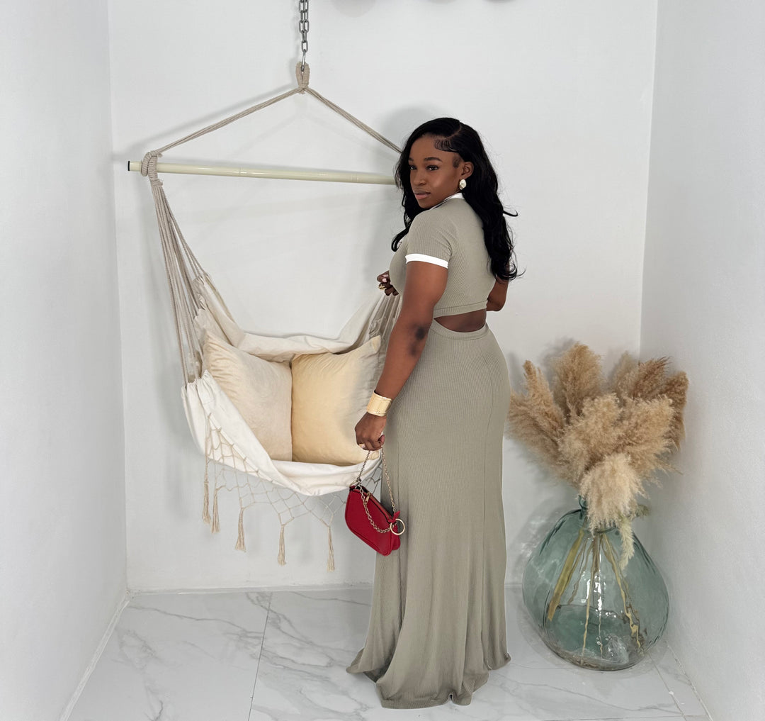 Romi ribbed maxi dress