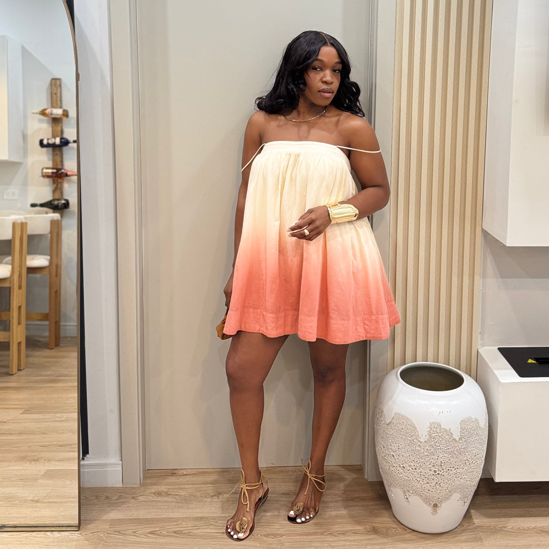 Peach Fizz ombre dress