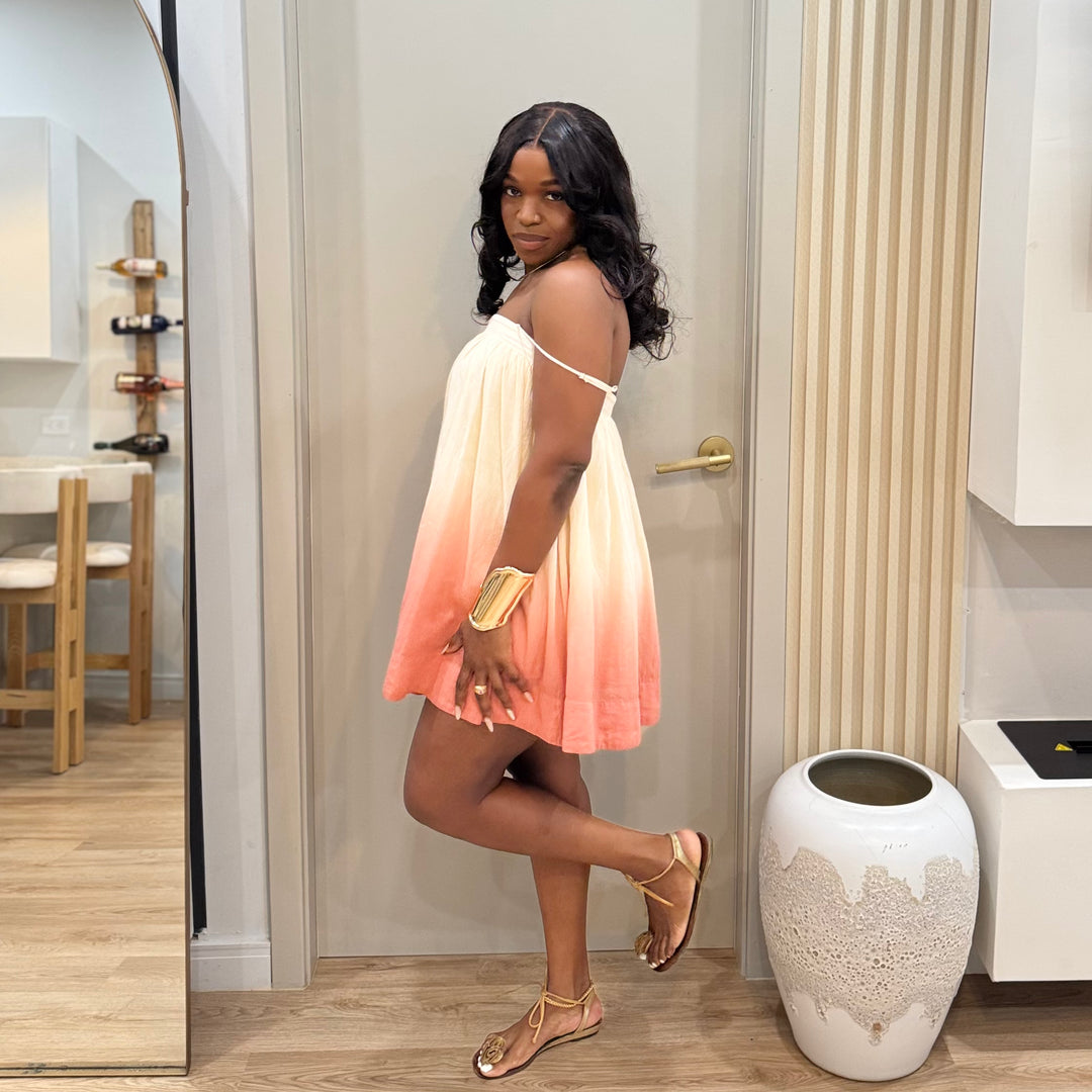 Peach Fizz ombre dress