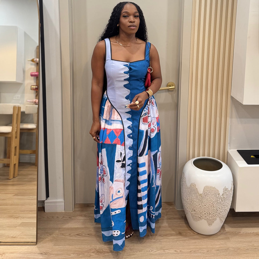 Malibu printed Maxi dress